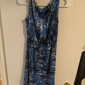 NWT silky blue empire waist midi dress